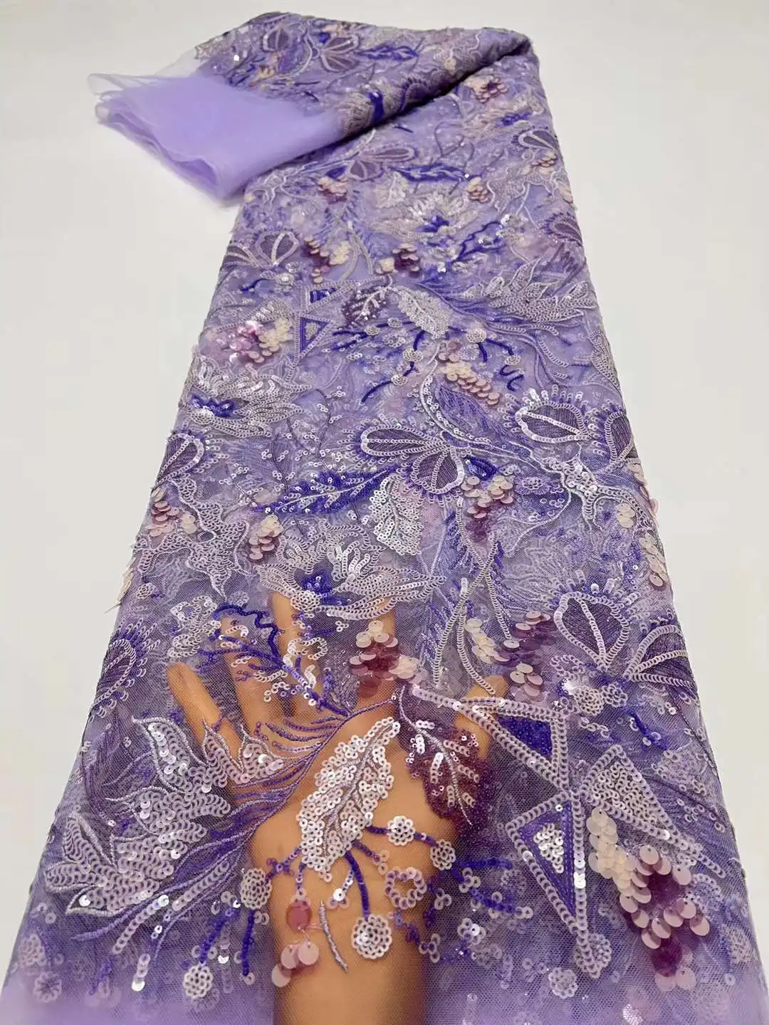 Африканская кружевная ткань 2024 блесток вышивка в нигерийском стиле для невесты