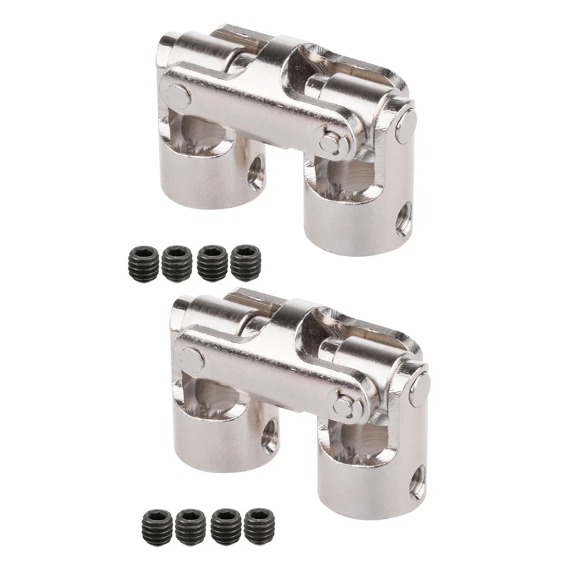 

2Set Rc Double Universal Joint Cardan Joint Gimbal Couplings With Screw,5X5mm & 4X4mm