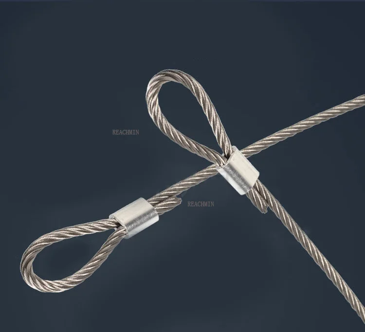 

(100PCS/lot) M6 6mm Diameter Oval aluminum clips Aluminum Ferrules Wire Rope Clamps Aluminum Ferrules Crimping Sleeves