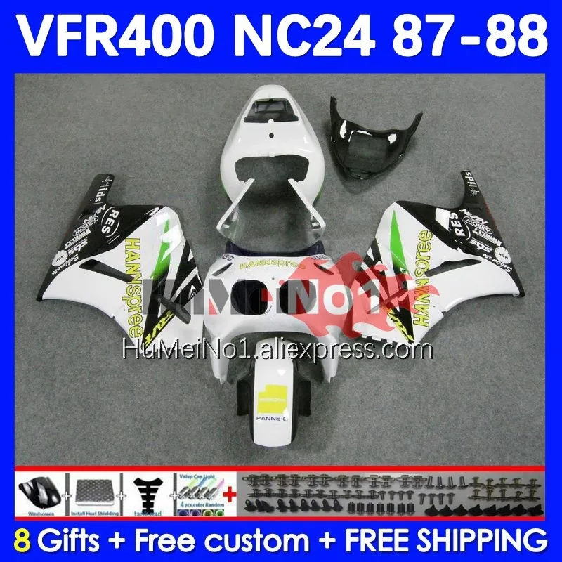 

Корпус обтекателя Для HONDA VFR400 R V4 VFR400RR RVF400R 150No.12 HANNSpree RVF VFR 400 R RR 400R CC NC24 87 88 VFR400R 1987 1988