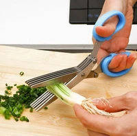 factory price stainless steel kitchen cutter food and vegetable scissors 2 in 1 chopping knife cutter cutting board scissors