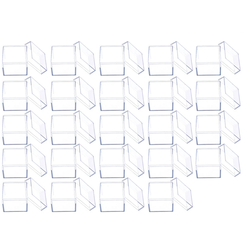 

24 Pcs Square Transparent Plastic Packing Box Candy Box Jewelry Box Party Gift Birthday Gift Box