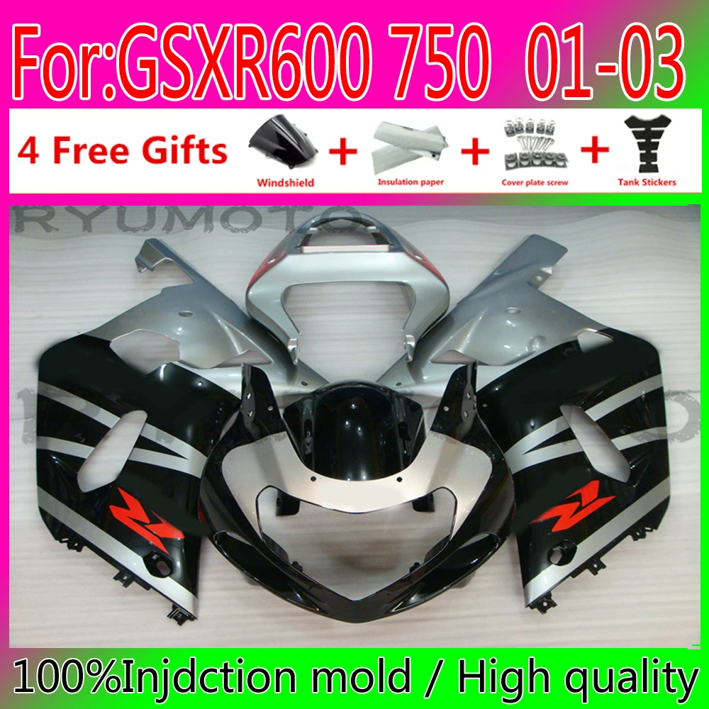 

Новый комплект обтекателей пресс-форм ABS для Suzuki GSXR600 750 GSXR 600 K1 2001 2002 2003 01 02 03 обтекатели