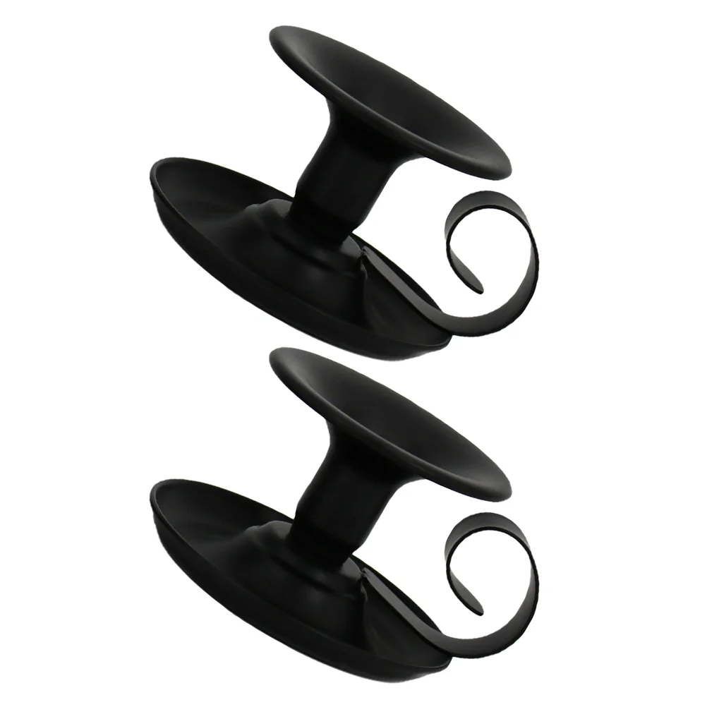 

2pcs Iron Candlestick Holder Metal Iron Candle Holder Iron Black Candle Holder