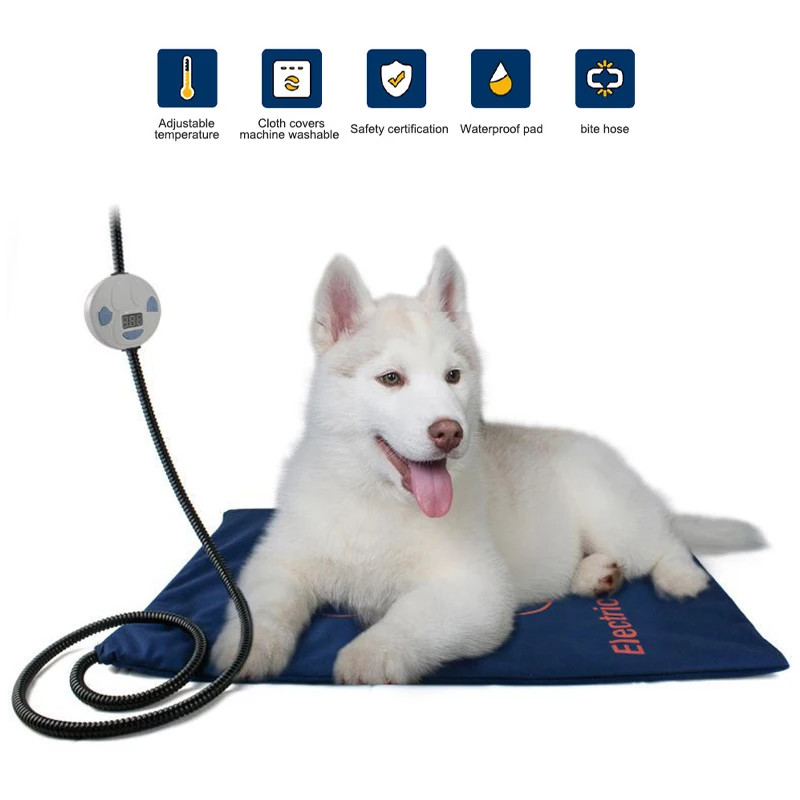 Грелка для домашних животных 45x6 см водонепроницаемое моющееся электрическое
