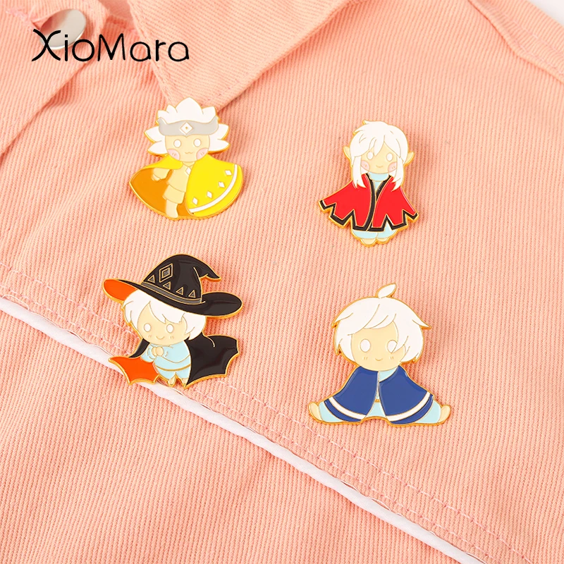 

Cartoon Anime Enamel Pin Game Sky：Children Of The Light Character 4 Style Suits Women Brooch Jewelry Clothes Lapel Badges Gifts