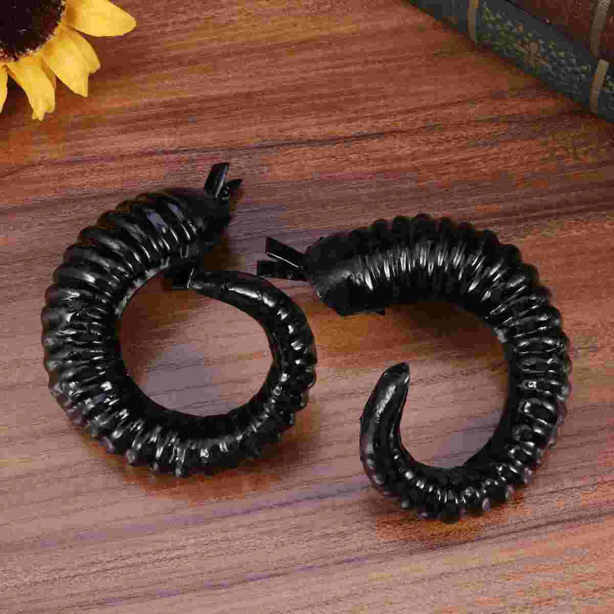

A Pair Sheep Horns Hair Clip Gothic Sheep Cos Horns Hairpins Devi Horn Hairpins Costume Horns Hair Barrettes Photography Props