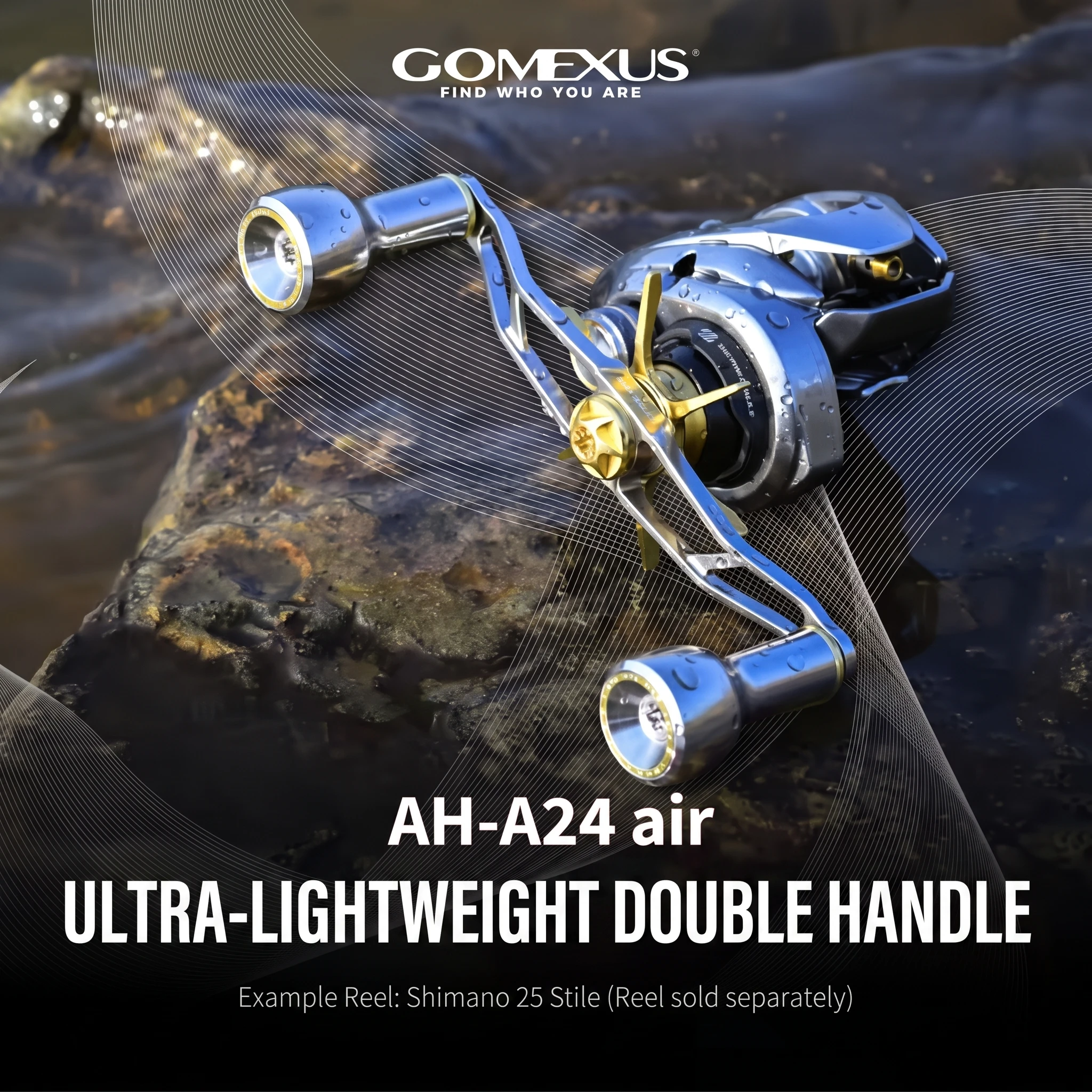Фото Рукоятка для катушки Gomexus, алюминиевая, 120 мм, Finesse, для Shimano Bantam Metanium, Daiwa Steez, Abu Okuma, Kastking Baitcasting AH-A24A №2