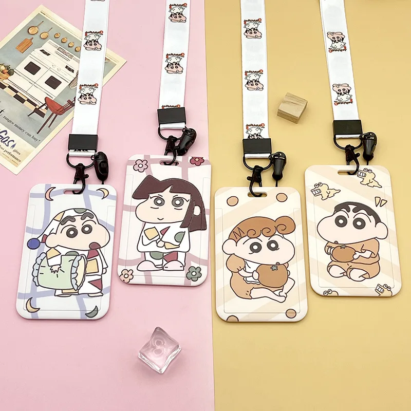 

Crayon Shin Chan Cartoon Student Campus Protective Lovely Keyring Id Card Lanyard Rope Holder Lariat Neck Strap Hang Keychain