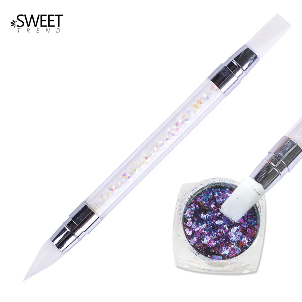 

Double-headed Wax Pencil for RhinestoneTip Crayons Rhinestone Pick Up Tool Color White Nail Art and Tools Rhinestone Picker