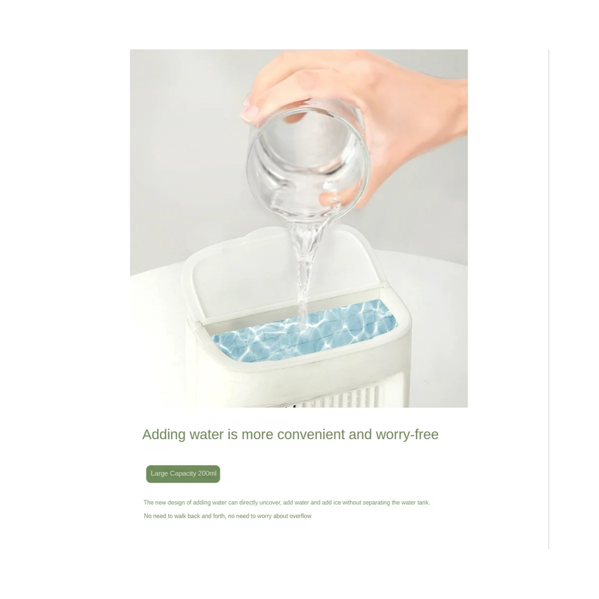 

Portable Mini Air Conditioner Fan USB Water Mist Fan Personal Air Cooling Fan Desktop Humidification Fan