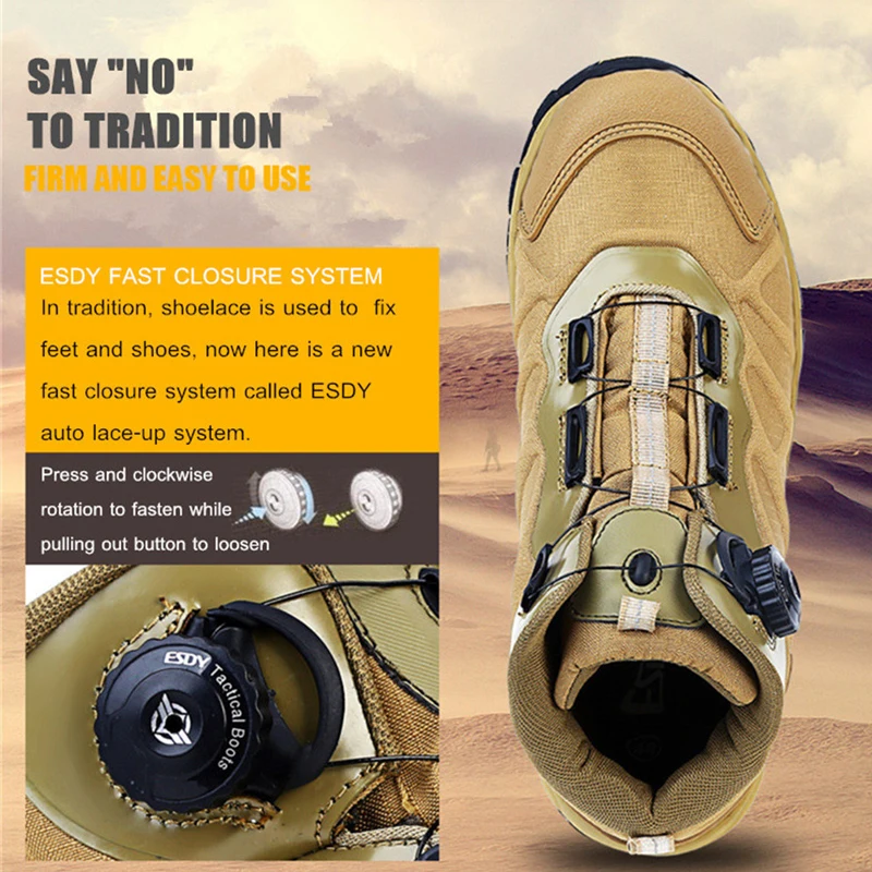 Xiaomi SALUDAS Tactical Military Boots Men's Waterproof Outdoor Climbing Trail Shoes Quick Response Boa System Hunting Shoes