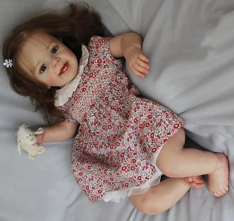 SANDIE 23-дюймовая уже окрашенная готовая кукла в виде изображения Reborn Toddler Yannik