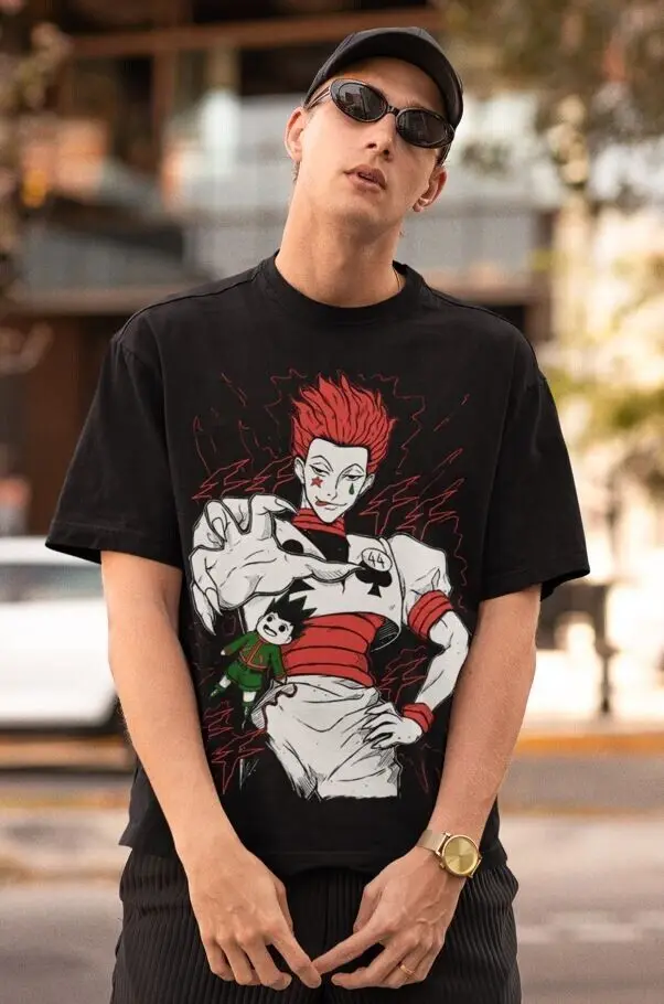 Футболка Hisoka Hunter X Manga Strip HXH аниме подарок рубашка унисекс все размеры