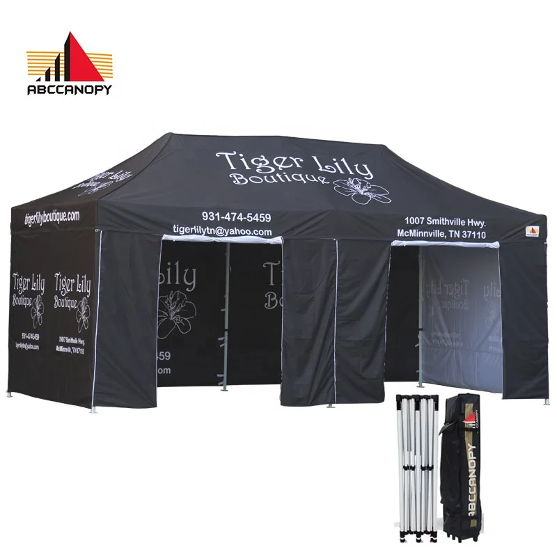 10x20 Custom Tent Pop Up Canopy Tent 10x20 Carport Waterproof Outdoor Party Tent with Removable Walls and Wheeled Bag