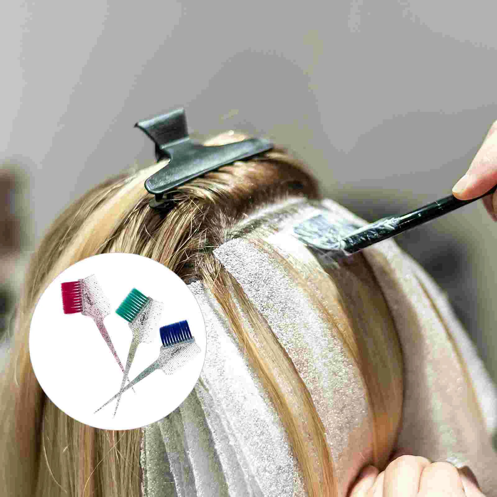 

3 Pcs Hair Color Brush Salon Shop Supply Dye Applicator Double Sided Tint Frosted