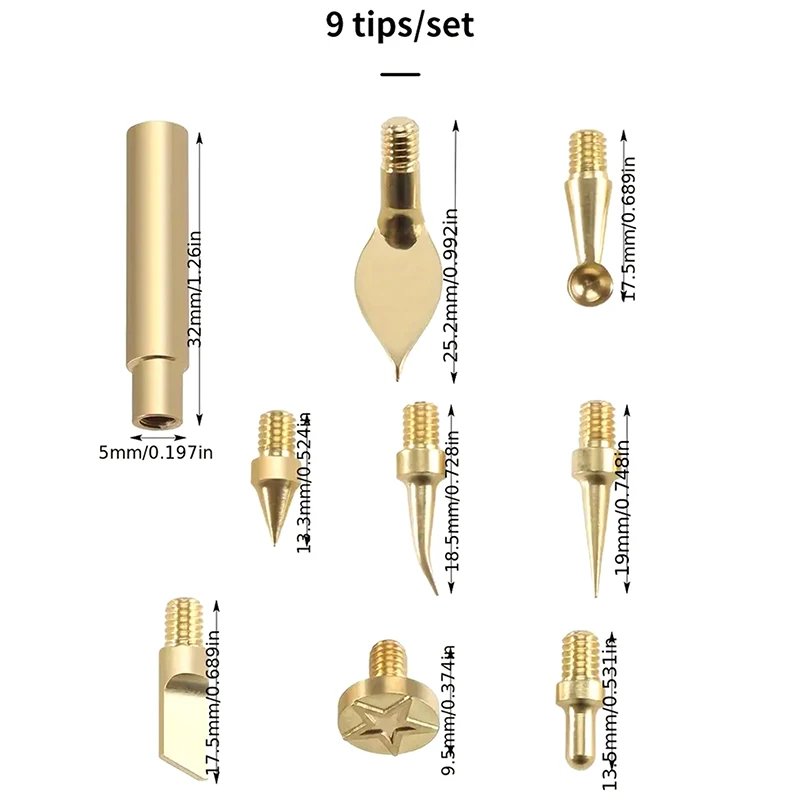 

KOQZM Комплект нагревательных вставок из латуни 9 шт.