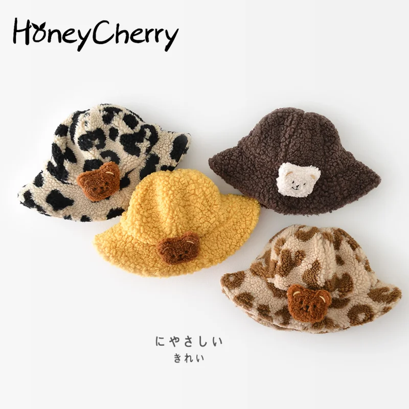 

Cartoon Leopard Fisherman Hat Warm and Thickened Children's Hat Baby Accessories Newborn