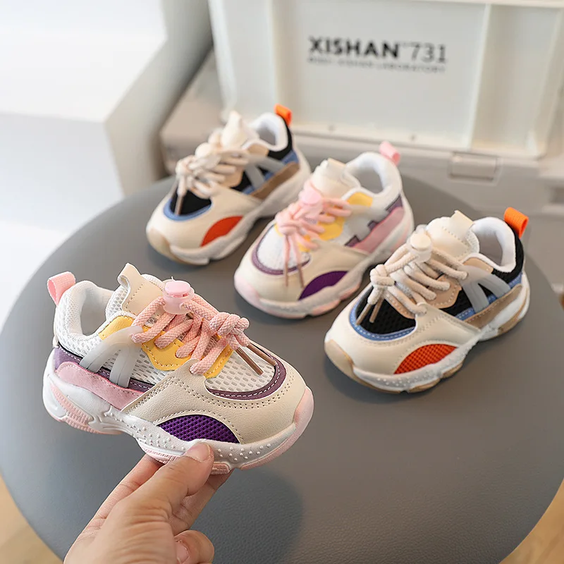 

Children's Shoes Boys' Sports Shoes Spring and Autumn 1-5 Years Old Children's Breathable Soft Bottom Single Shoes Toddler Shoes