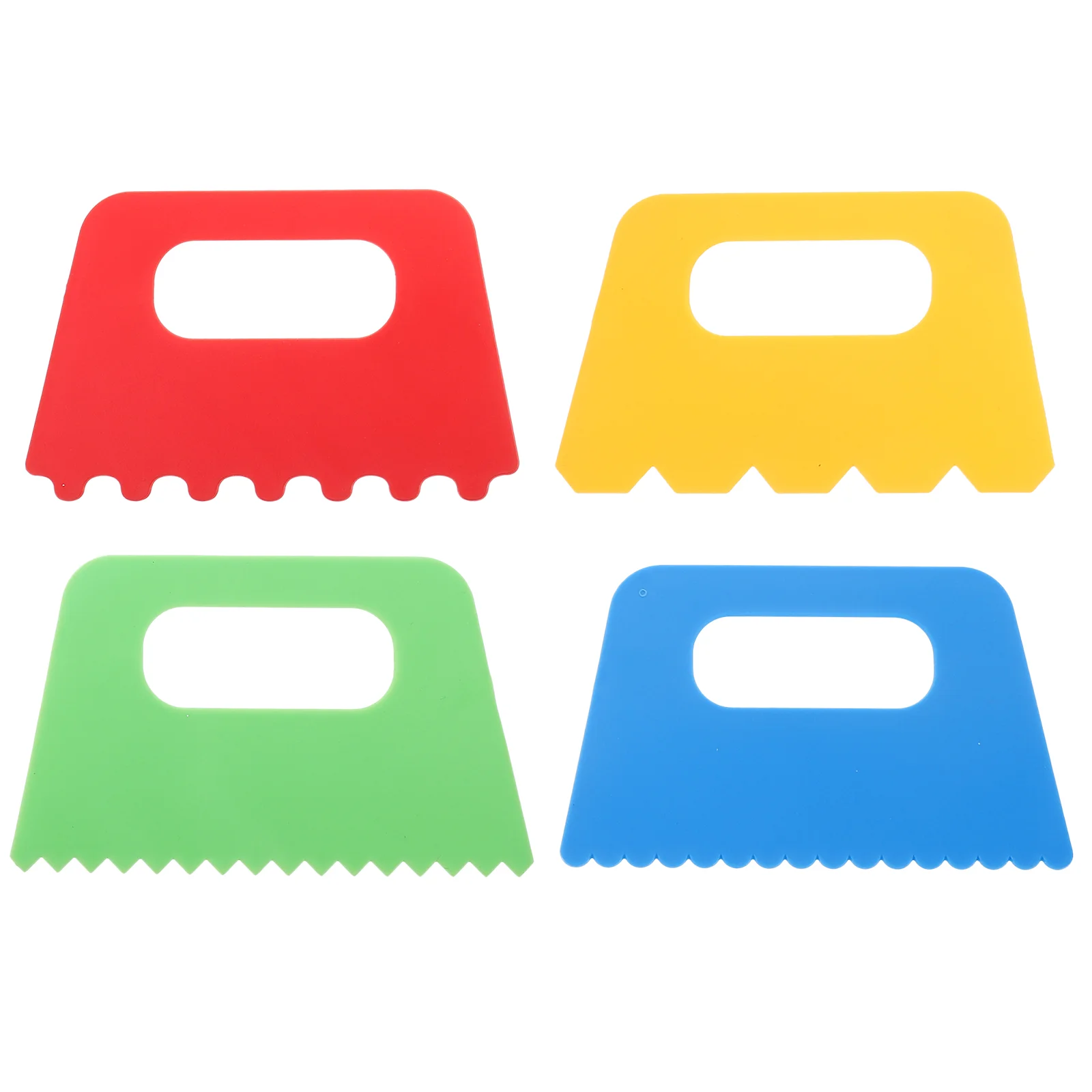 

4 Pcs Graffiti Brush Hand Drawing Tool Putty Knife Plastic Child Painting Scraping Brushes