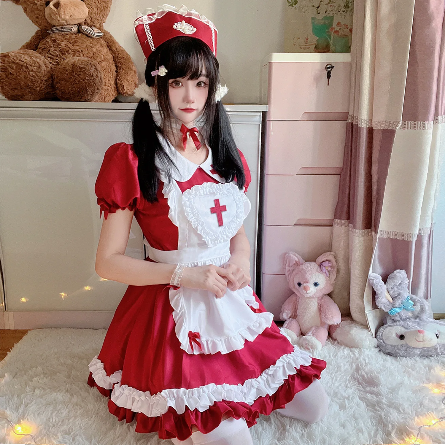 

2022 Japanese Sweet Lolita Dress Women Elegant Long Sleeve Princess Party Dresses Victorian Girly Harajuku Kawaii Dress