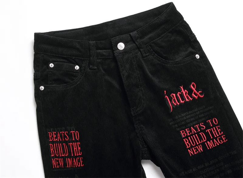 Men's Colorful Graffiti Printed Jeans Y2K Colorful Slim Fit Tapered Elastic Casual Pants Fashion Street Clothing Small Foot Pant