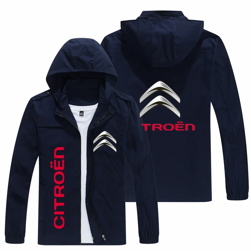 

New Men Jacket CITROEN Logo Print Zipper Cardigan Jackets Fashion Slim Casual Baseball Uniform Biker Jacket Coat Tops M-XXL