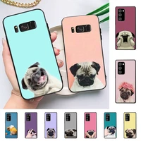 yinuoda pug dog phone case for samsung note 5 7 8 9 10 20 pro plus lite ultra a21 12 72