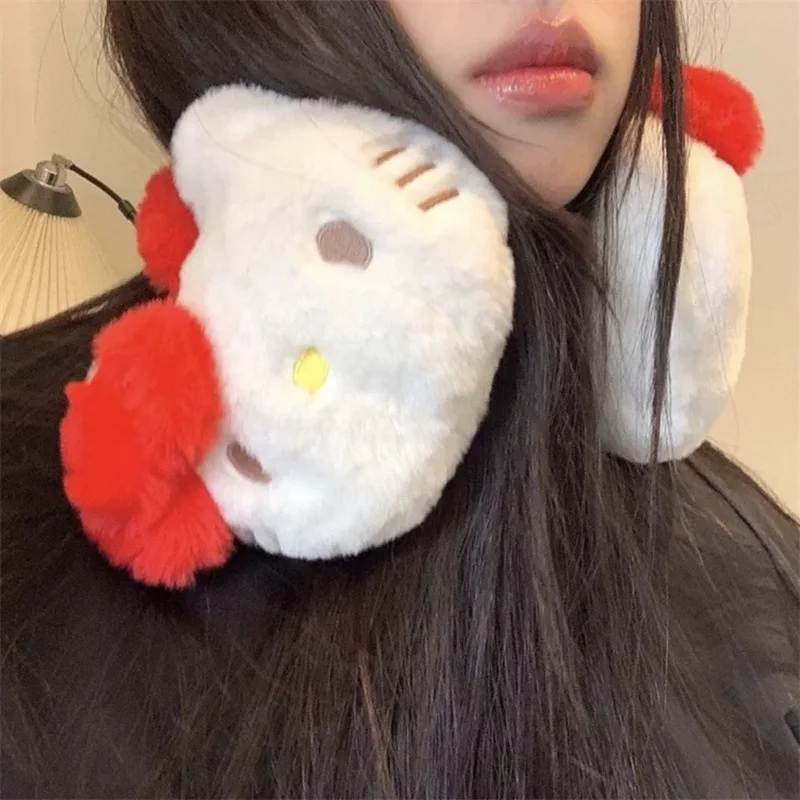 Наушники с героями мультфильмов Hello Kitty теплые холодные и антифризные езда на
