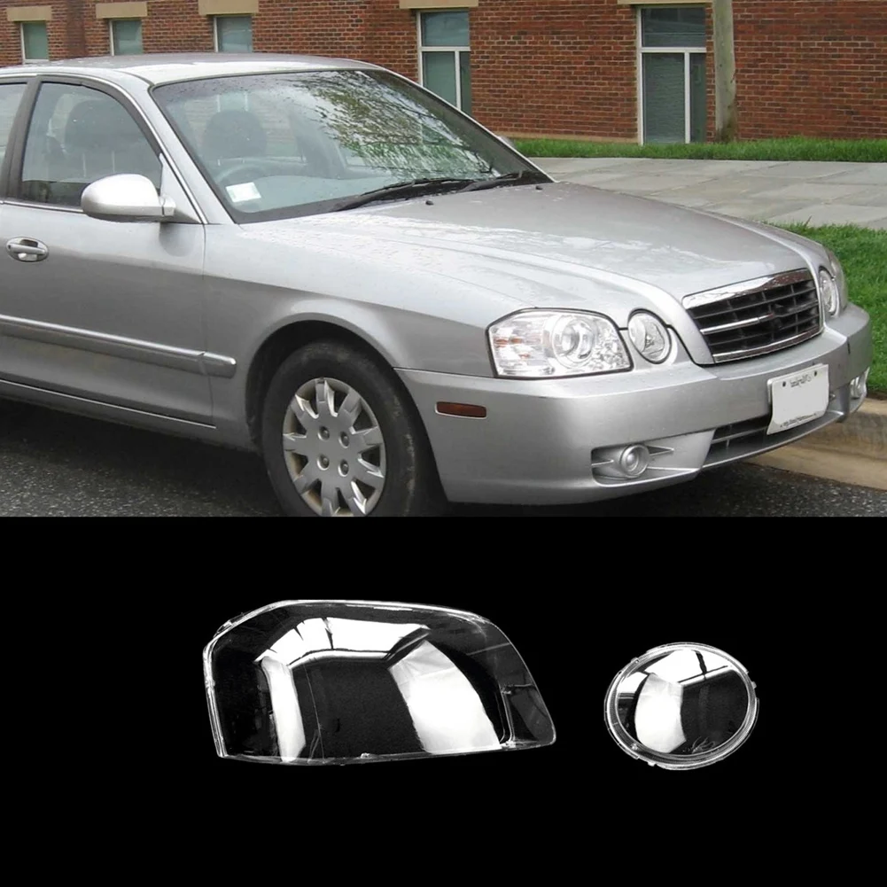 For KIA Optima 2003-2005 Front Headlights Shell Head Light Shade Cover Transparent Lampshade Dipped & High Beam ,Left images - 6
