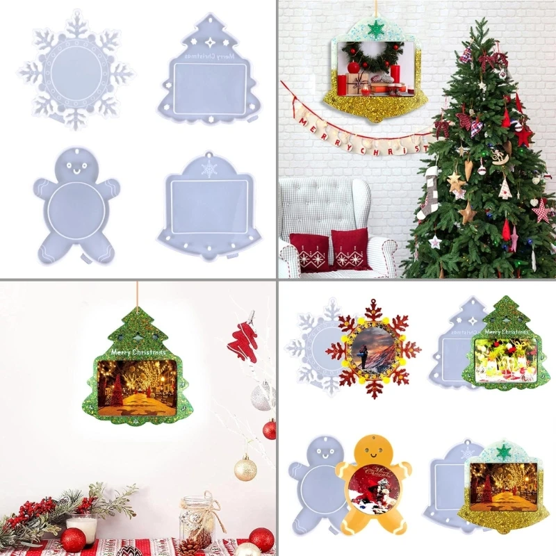 

Photo Frame Decoration Silicone Mold Snowflake Pendant Mold Resin Casting Mold