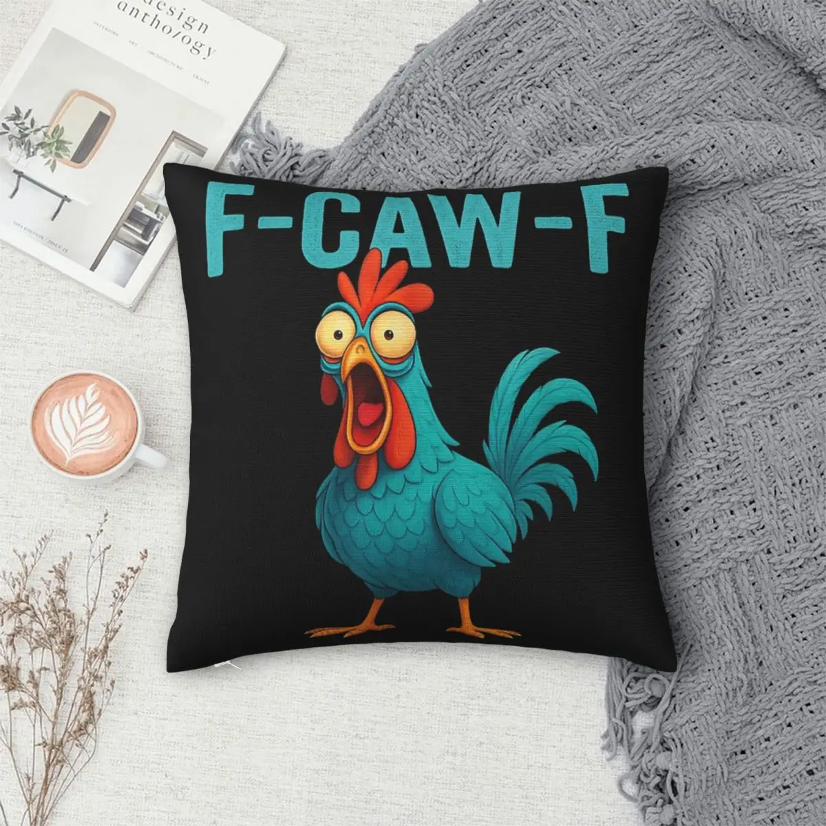 Забавные наволочки с принтом F-Caw-F, чехол для подушки с курицей FCAWF, чехол для подушки, Y2K, домашний декор, молния, разные размеры (art.: 3920d1f144e6f) - 3920d1f144e6f