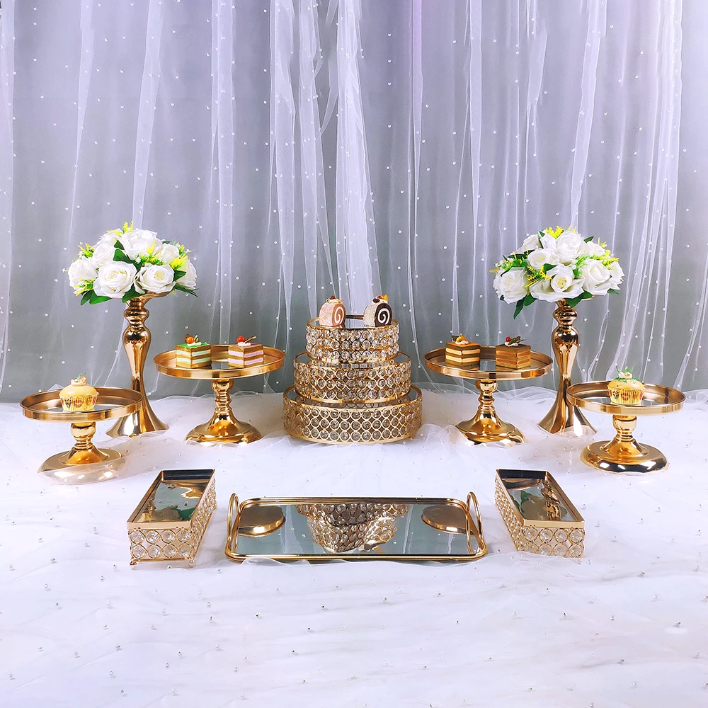 8 шт. акриловые зеркальные подносы для украшения свадебной вечеринки |