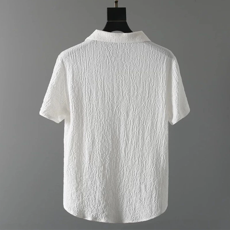 Men's Casual Two Piece Sets 2023 Summer Men Fashion Classic Shirt Solid Color Homewear Drawstring Pants Set Men Clothing Suit