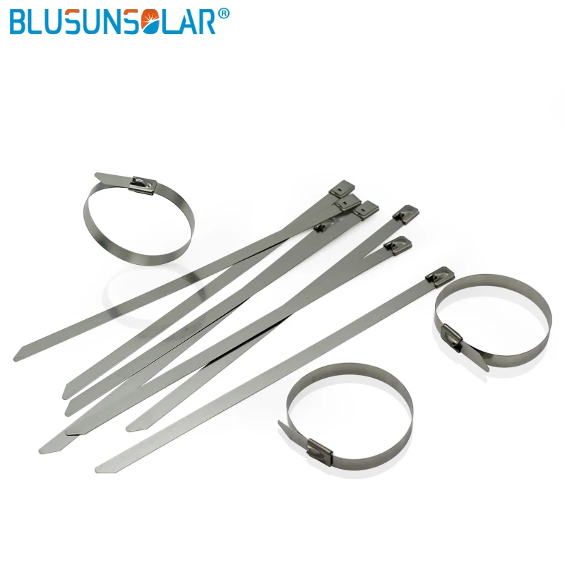 

LEADER High Quality 1000pcs 12mmx350mm Stainless Steel Self-locking Cable TiesSolar