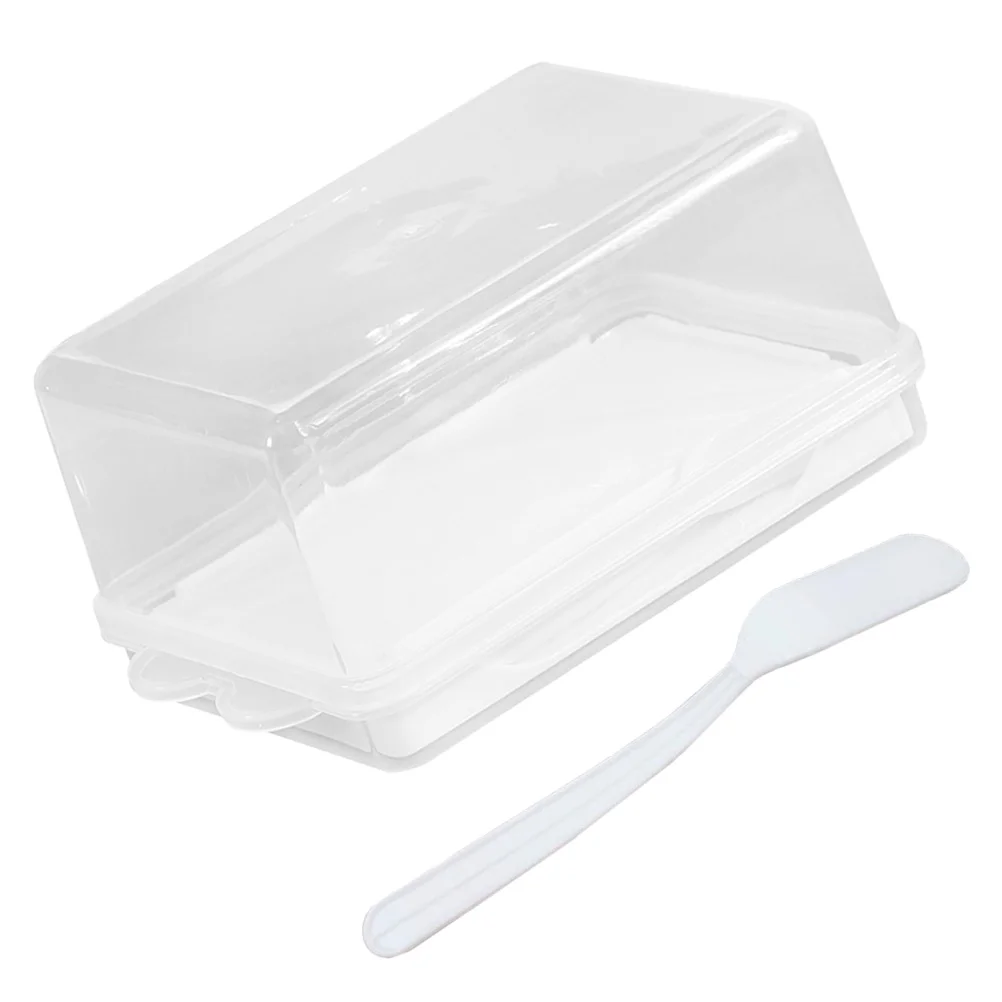 

Butter Box Fridge Dish Container Keeper Tray Lid Platter Cheese Saver Glass Containers Lids Clear Ceramics Organizer