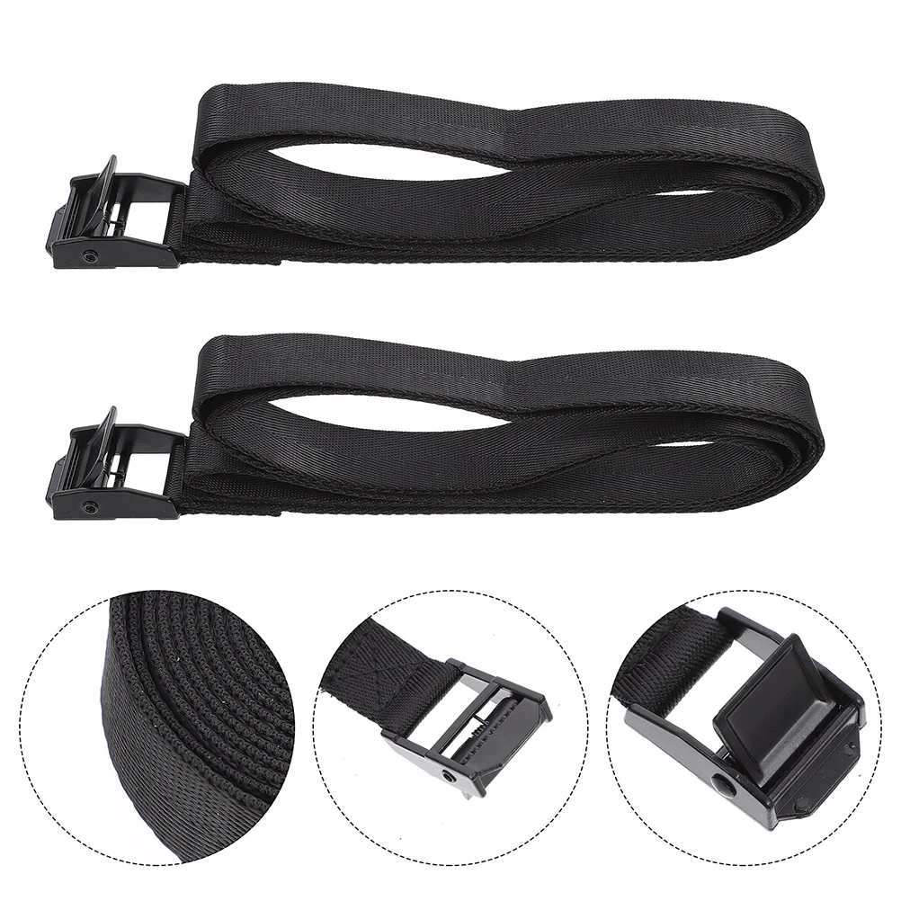 

2 Pcs Cargo Strap Luggage Straps Nylon Watch Band Trucks Buckle Belt Packing Tie Ratchet Quick Release