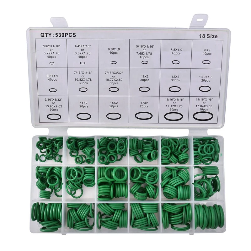 

2120Pcs Car R134A Car O-Ring Repair Automotive Air Conditioning Repair Rubber Sealant Box Set