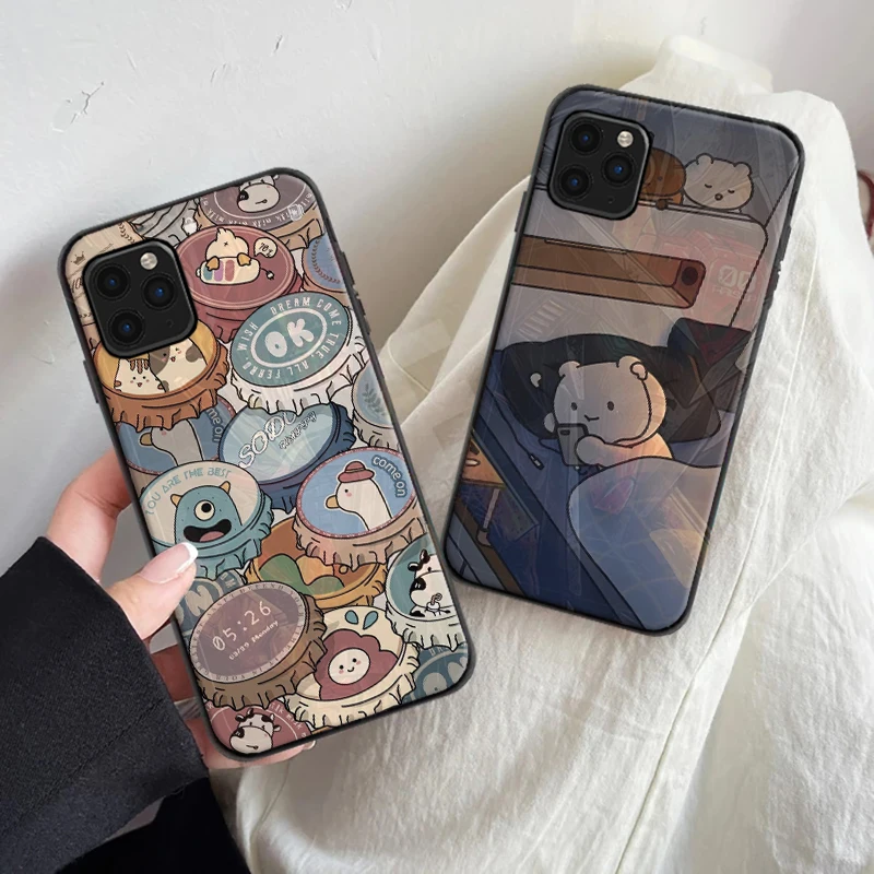 

Small Refreshing Simplicity Phone Case For iPhone 6 6S 7 8 Plus 11 12 13 Pro XS MAX 12 Mini X XR SE 2020 Funda BackCover Carcasa