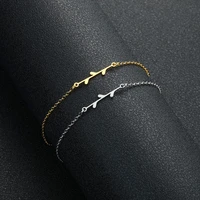 cxwind stainless steel lily bracelet geometric flower bracelet pendant wholesale send girlfriend bridesmaid