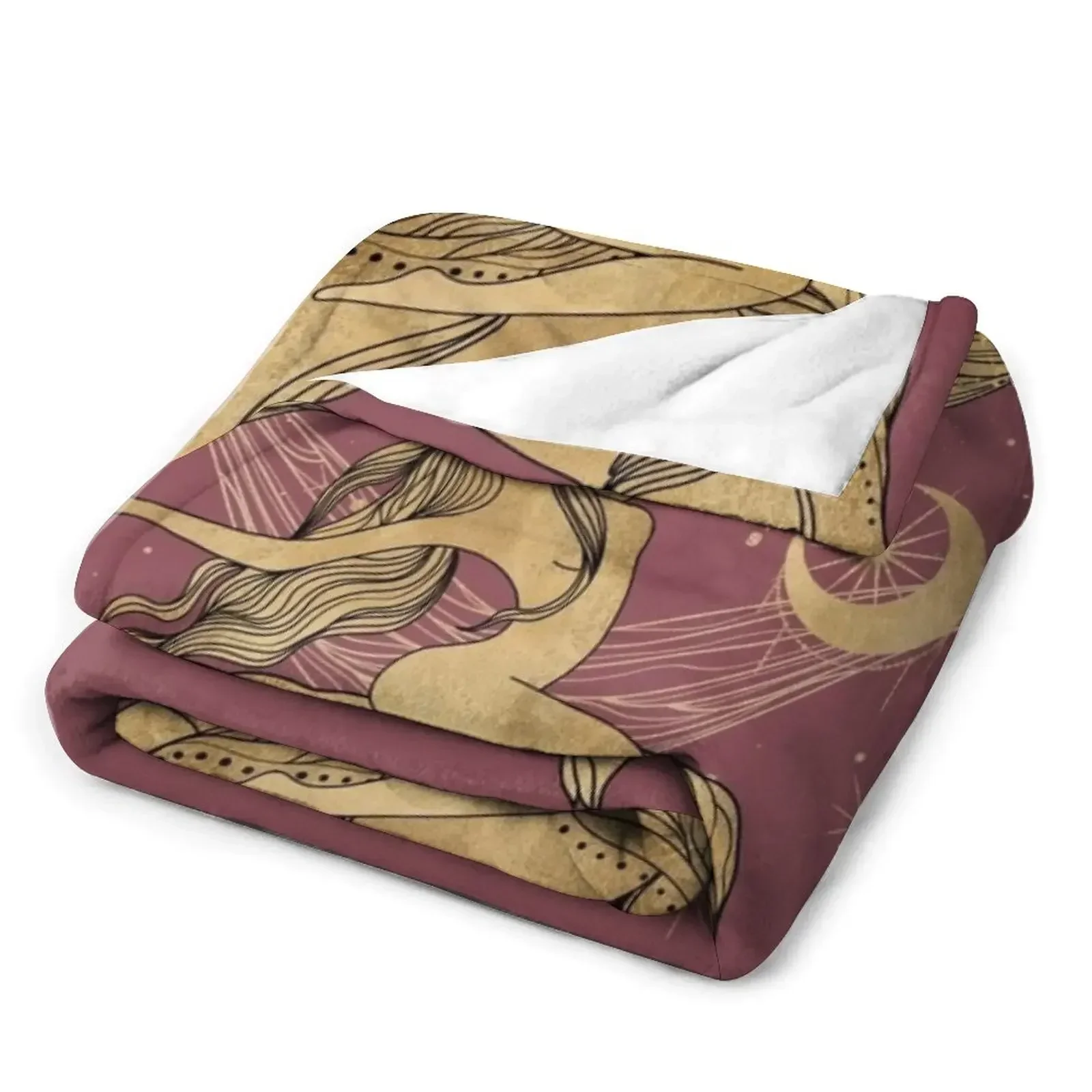 Женское фланелевое одеяло со знаками Зодиака для путешествий