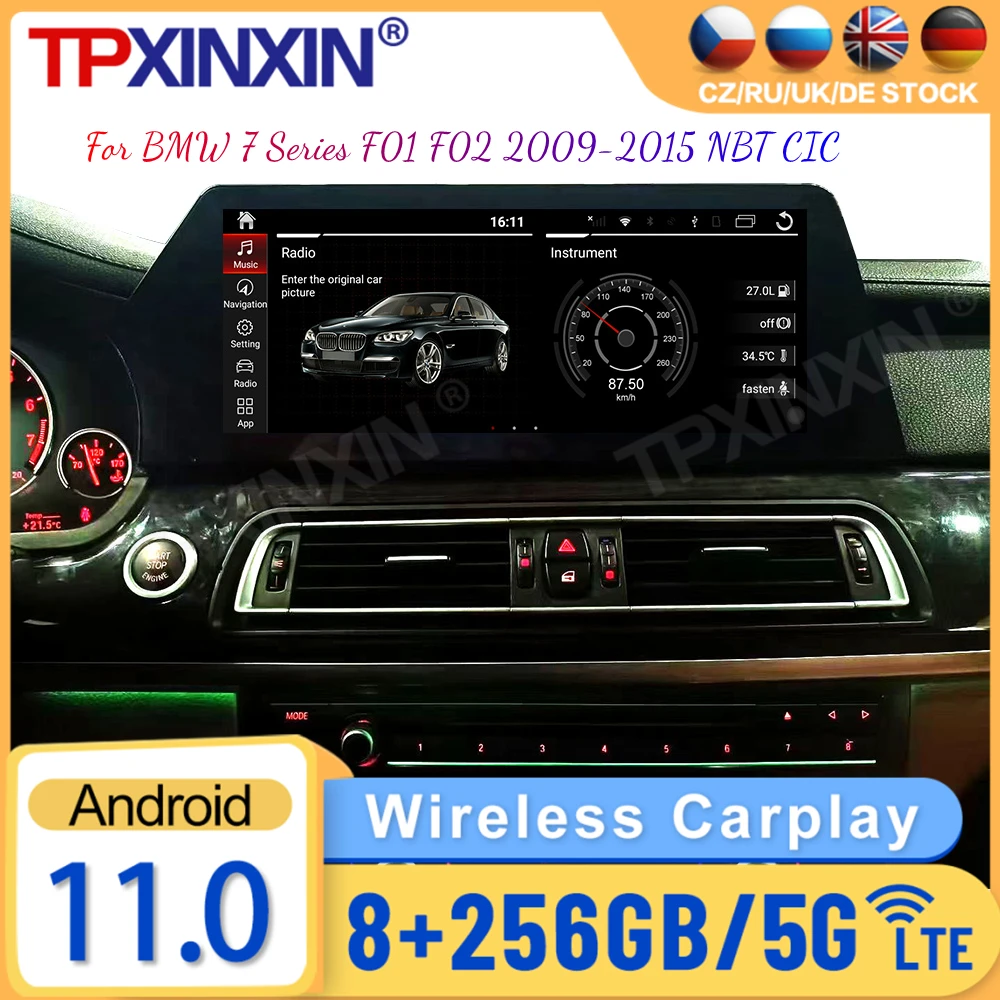 

256GB 12.3 Inch Android 11 Qualcomm Octa-Core Car Radio For BMW 7 Series F01 F02 2009+ Multimedia Recorder Player Navi GPS Unit