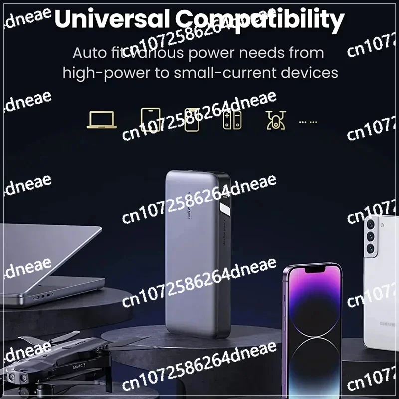 65 Вт Быстрая перезарядка 145 Power Bank 25000 мАчUSB C 3-портовый аккумулятор PD3.0 Портативное