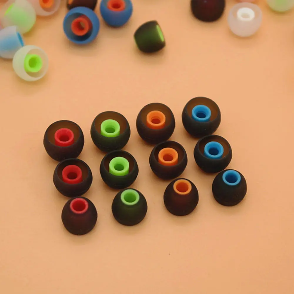 

12Pcs Universal 3.8mm In-ear Earphone Earbuds Replacement Soft Silicone Cushion Headphone Colorful Headphone Ear Pad Accessories