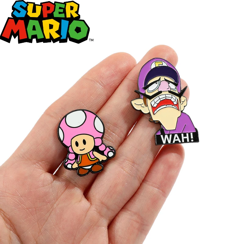 Super Mario Bro Waluigi Toadette аниме металлическая брошь булавка для одежды рюкзак нагрудная