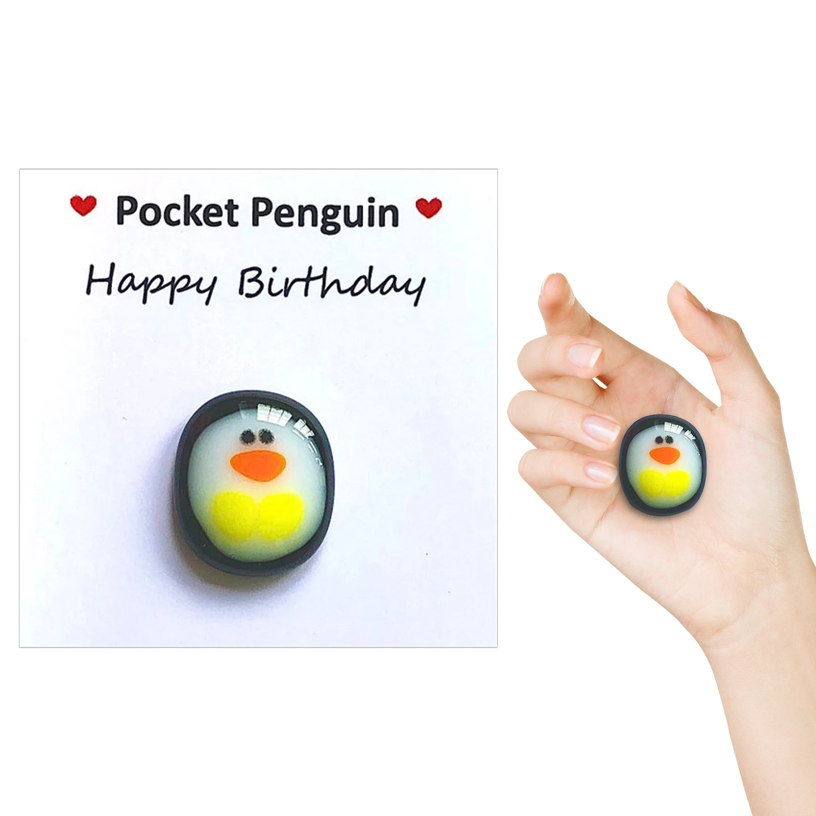 

A Little Pocket Penguin Hug Mini Glass Penguin Souvenir Cute Animal Keepsake Ornament With Message Card Thoughtful Birthday Gift