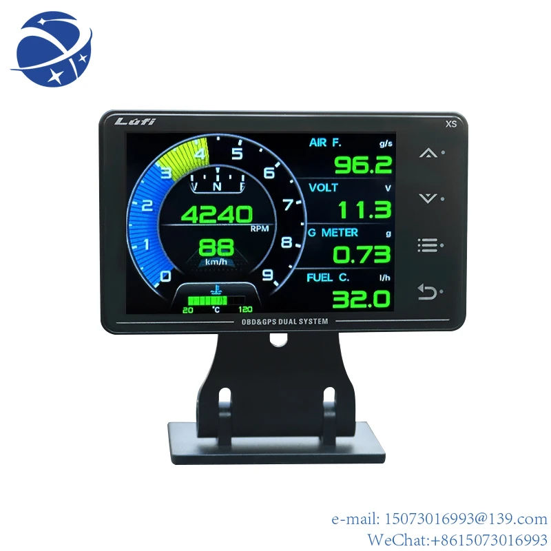 

New Lufi Gauge XS OBD + GPS Car Water Temperature Turbo Oil Temperature G value Gyroscope Multi-function Meter LCD Display