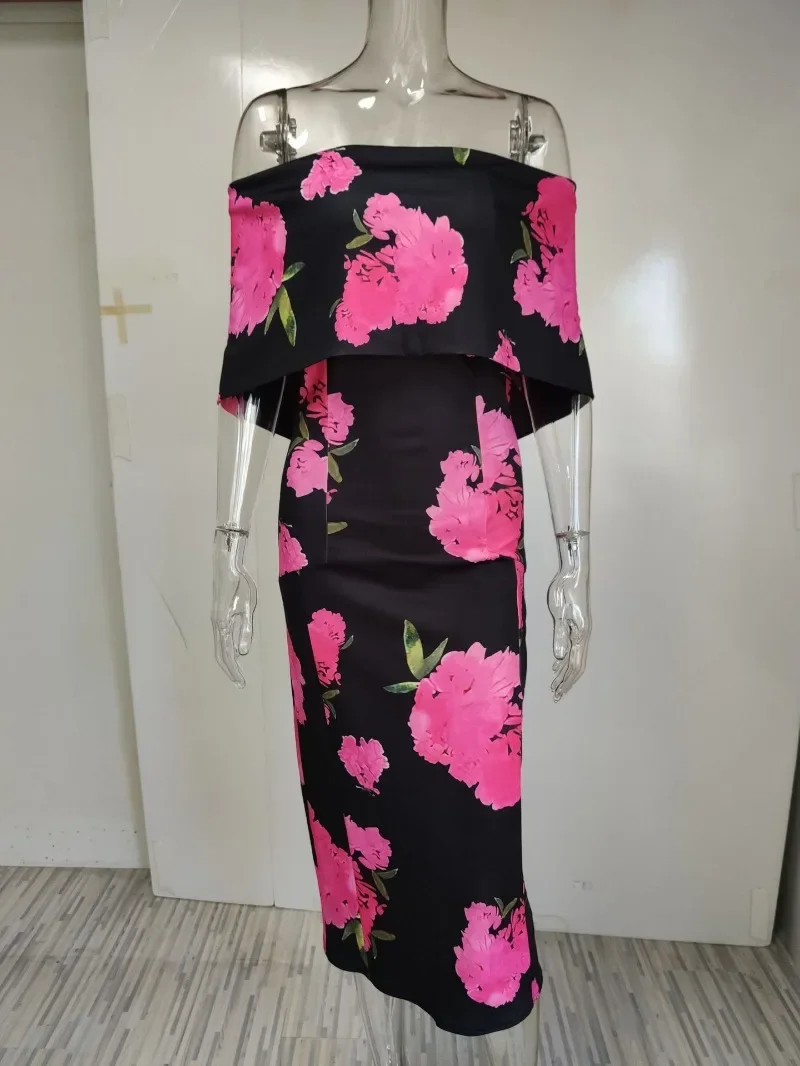 Женское элегантное платье-накидка с открытыми плечами сексуальное платье