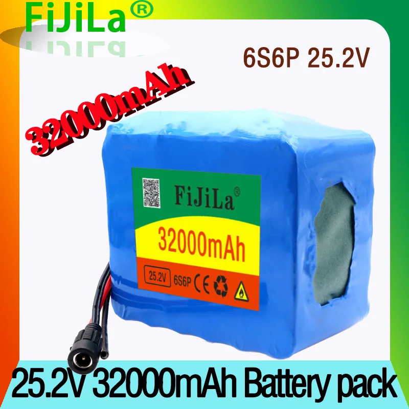 

100% New 24v 36ah 6S6P lithium battery 25.2V 32000mAh li-ion battery for bicycle battery pack 350w e bike 250w motor+ 2A charger