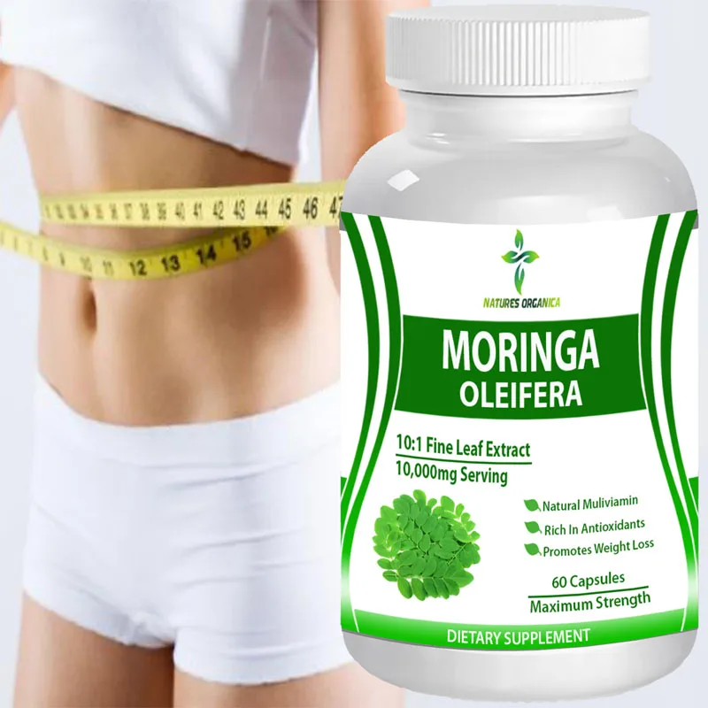 

2 bottles 100% Pure Moringa Oleifera Fine Leaf Extract 500mg Weight Loss Multivitamin Organic 60 caps/bottle